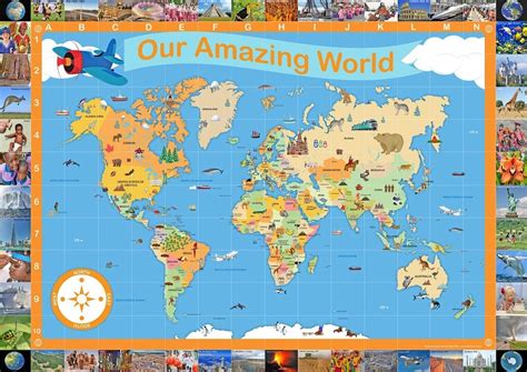 I Maps Our Amazing World Map Childrens Illustrated Map Of The World