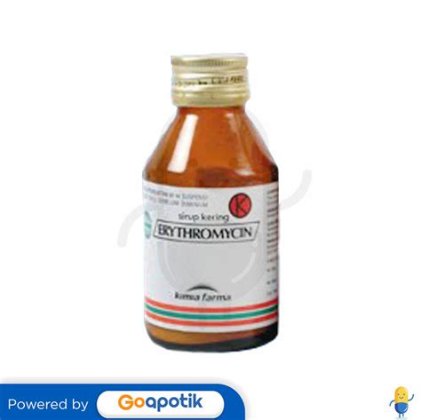 Erythromycin Kimia Farma 200 Mg5 Ml Dry Syrup 60 Ml Kegunaan Efek