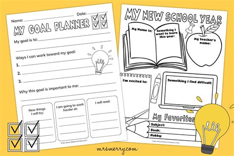 Goal Setting Worksheet For Kids Worksheets For Kindergarten