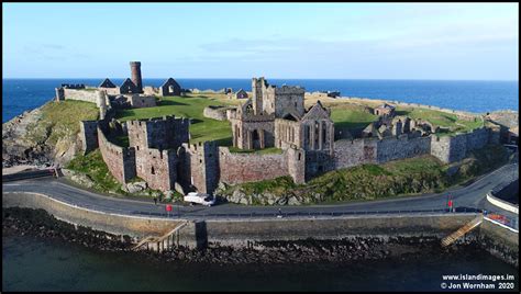 Aerial View Of Peel Castle Isle Of Man 20120