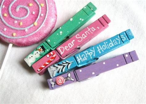 Christmas Clothespins Pastels Painted Sweet By Sugarandpaint Christmas Themes Christmas Crafts