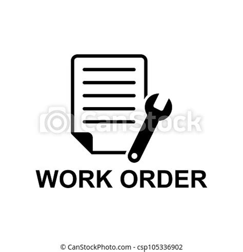 Work Order Icon Business Icon Canstock