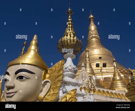 The Golden Pagoda Shwedagon Yangon Myanmar Burma Stock Photo Alamy