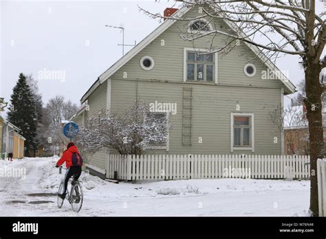 Winter Street Of Lappeenranta Finland Stock Photo Alamy