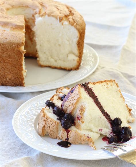 Angel Food Cake With Blueberry Sauce American Heritage