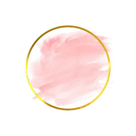 Pink Watercolor Clipart Transparent PNG Hd Pink Watercolor Gold Circle Design Watercolor Pink