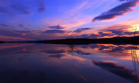 reflection, Sunset, Evening, Lake Wallpapers HD / Desktop and Mobile ...