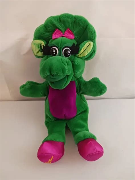 Vintage Baby Bop 1992 Plush Dinosaur 15 Barney Green Purple Lyons