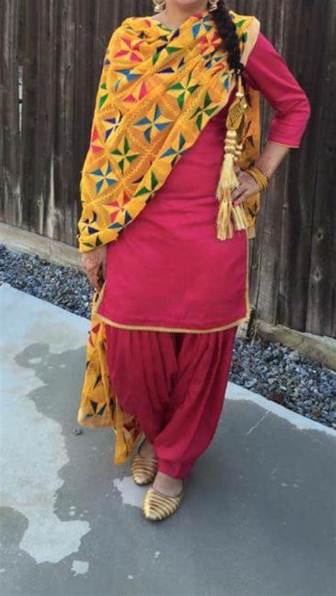 Looking for latest designs punjabi patiala suit collection? Phulakari suit! | Simple indian suits, Patiala suit ...
