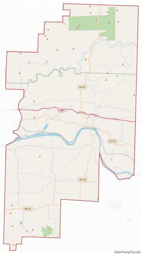 Map Of Franklin County Arkansas