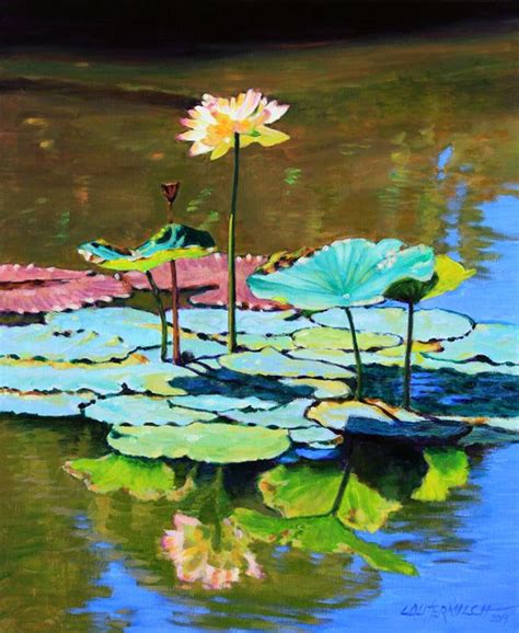 Lotus Above The Lily Pads Paintings By John Lautermilch