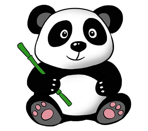 Images Of Cartoon Transparent Panda Eating Bamboo