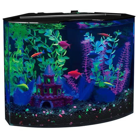 Glofish Aquarium Fish Tank Kits Includes Fish Tank Decorations And Led