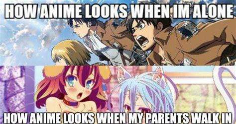 How Anime Looks When Parents Walk In Anime Funny Anime Memes Funny