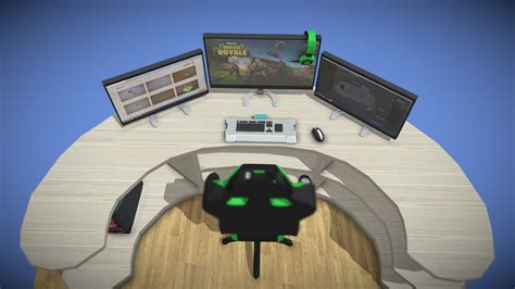 Low Poly Gaming Setup Download Free 3d Model By Edwiixgg Edwin3d