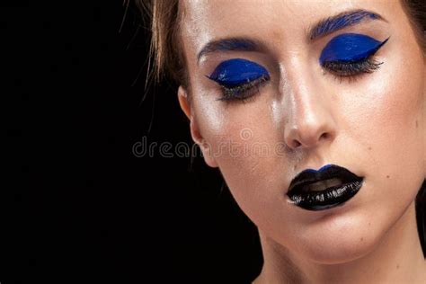 Lips With Fashion Make Up Studio Shooting Stock Photo Image Of Lips