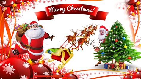 Merry Christmas Santa Claus Greeting Card Hd Santa Claus Wallpapers