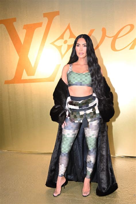 kim kardashian at the louis vuitton mens spring 2024 show popsugar fashion uk
