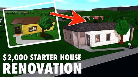 Renovating The Bloxburg STARTER HOUSE With Very Babe Money And No Gamepasses YouTube