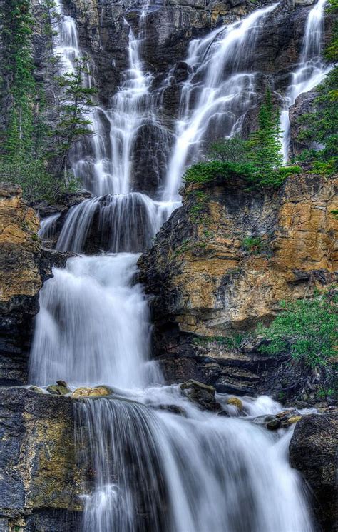 Tangle Falls On The Icefields Parkway Jasper National Park Alberta
