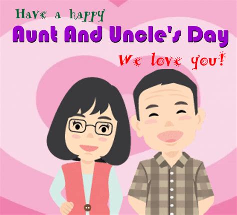 We Love Our Aunt And Uncle Free Aunt And Uncles Day Ecards 123 Greetings