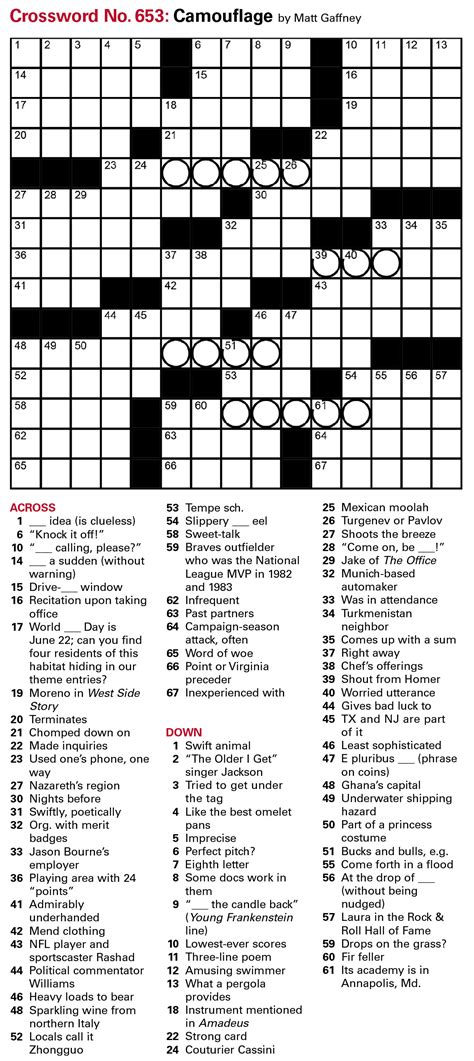 Puzzles Printable Crossword Issue June 17 2022 Puzzles