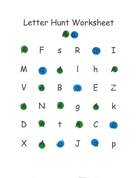 Letter Hunt Worksheet Walmart Paint Dab Markers Review