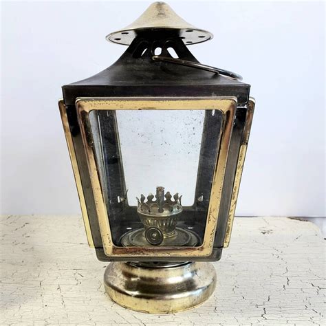 Vintage 50s Kerosene Carriage Lantern Holiday Decor Lighting Etsy