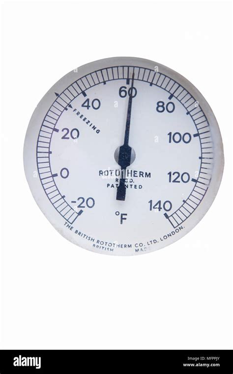Indoor Thermometer Indicating Cold Temperatures Stock Photo Alamy