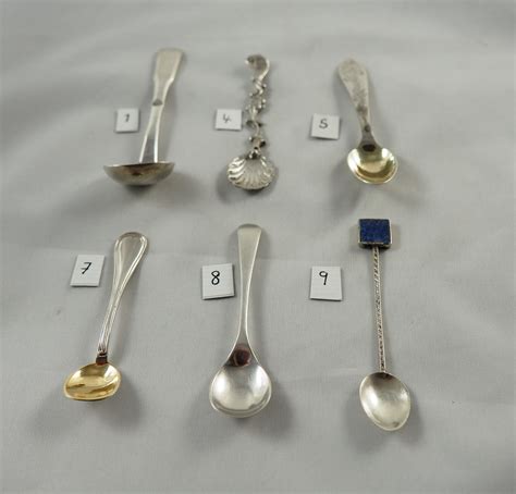Antique And Vintage Salt Spoons Solid Silver 4 5 And 9 Etsy