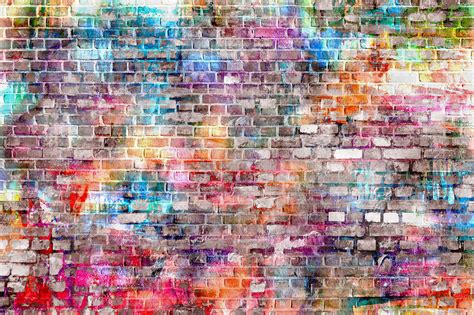 Urban Art Bricks Beeindruckende Fototapete Photowall