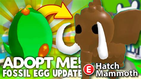 Adopt Me Mammoth Pet New Fossil Egg Release Adopt Me Pet Leak Fossil