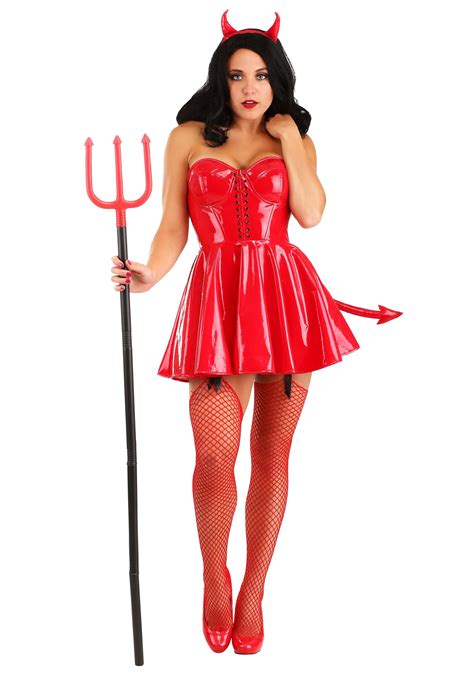 Halloween Dolls Kill Sexy Devil Dress Costume Set Red