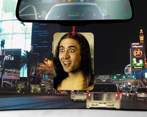 Mona Lisa Nicolas Cage Creepy Face Flesh Coloured Car Air Etsy