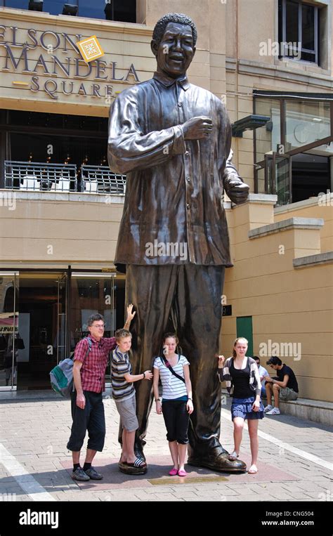 Nelson Mandela Statue In Nelson Mandela Square Cbd Sandton