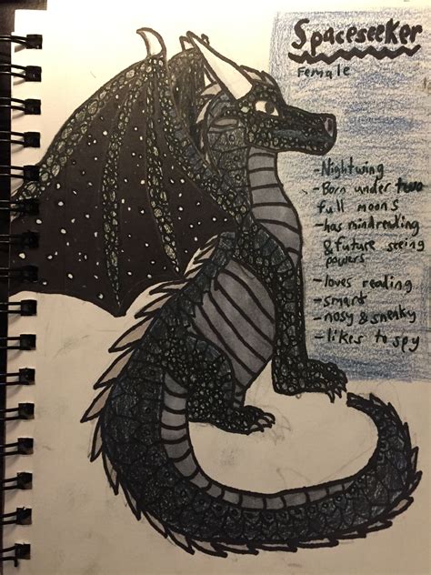 This Is My Wings Of Fire Nightwing Oc Spaceseeker I Really Like How