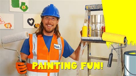 Handyman Hal Painting For Kids Learn Colors And Shapes Fun Videos