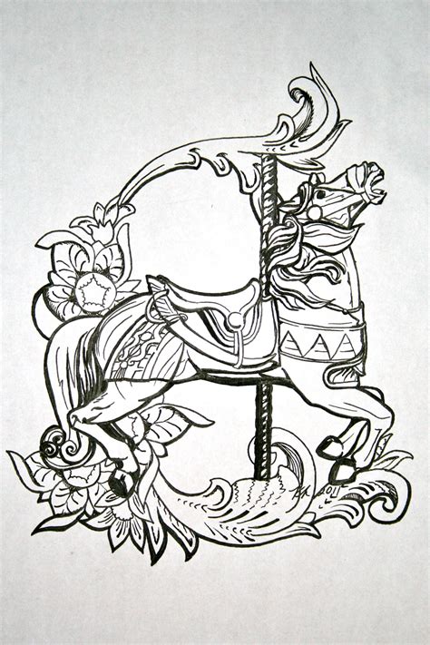 2:35pm 20145 may 3, 2014. carousel_by_knezak | Carousel horse tattoos, Horse ...