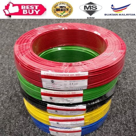 2 5mm Single Core PVC Insulated Cable With Red Yellow Blue Green Black