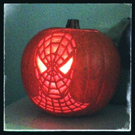 Marvel Spiderman Pumpkin Carving Halloween Pumpkins Lantern Pumpkin