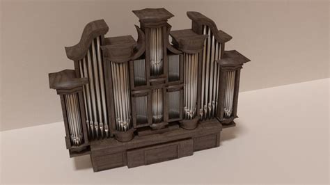 Pipe Organ 3d Model Obj 3ds Fbx Blend Dae Mtl