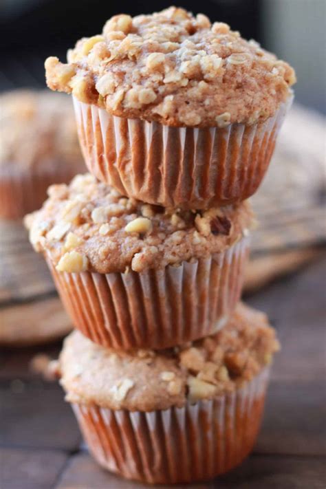 From earlier moofin, of uncertain origin. Whole Wheat Apple Cinnamon Muffins - Celebrating Sweets