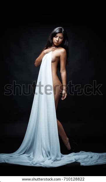 Beautiful Nude Woman White Cloth On Stock Photo Shutterstock