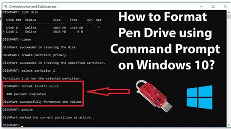 How To Format Pendrive Using Command Prompt On Windows 10 Youtube