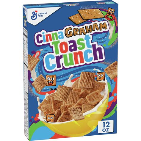 Cinnagraham Toast Crunch Breakfast Cereal Whole Grain 12 Oz