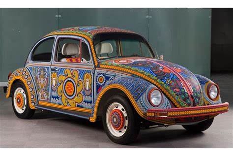 Vochol 21st Century Folk Art Project Comprising Of A Decorated Vw