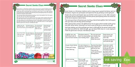 Secret Santa Clues