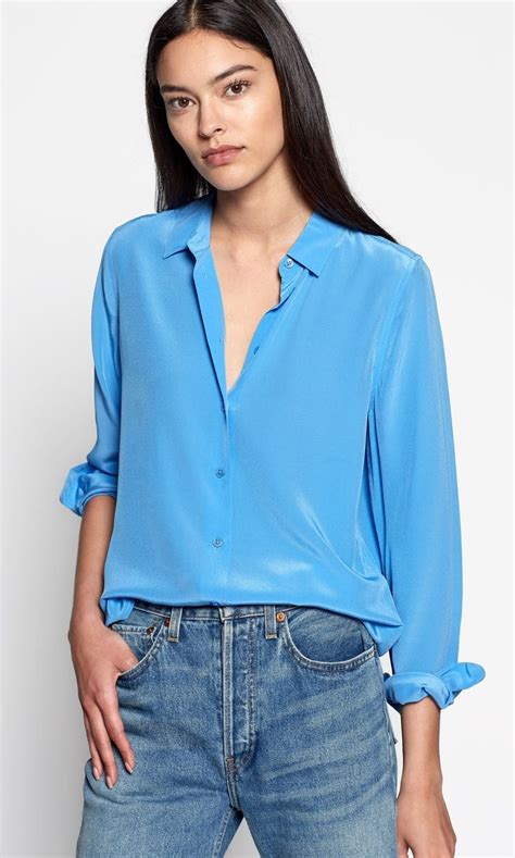 ESSENTIAL SILK SHIRT Women Shirt Design Silk Shirt Clothes