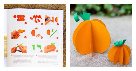Easy 3d Paper Pumpkin Craft For Youngsters My Blog