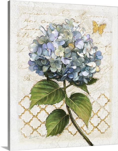 Heirloom Hydrangea On Grey Wall Art Canvas Prints Framed Prints Wall